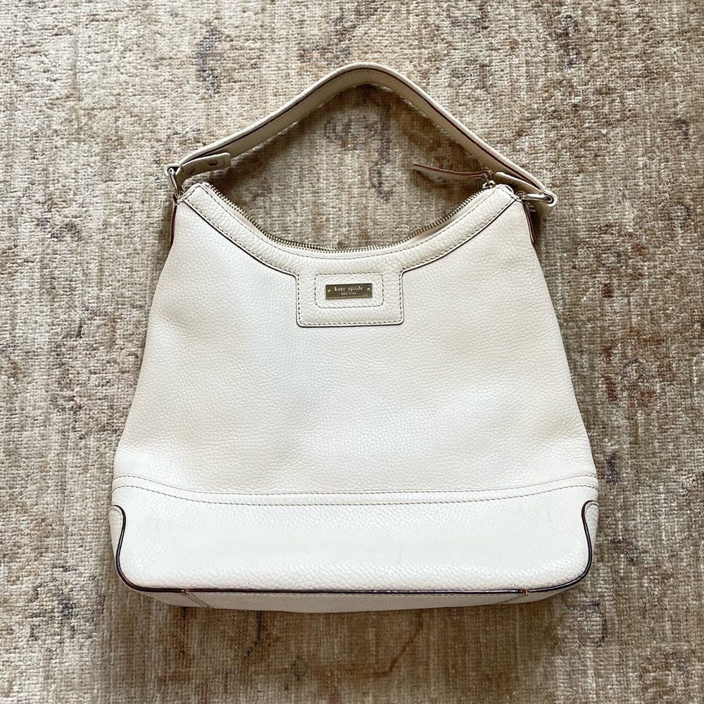 Vintage Kate Spade Elegant Cream Hobo Bag - Picture 3 of 13